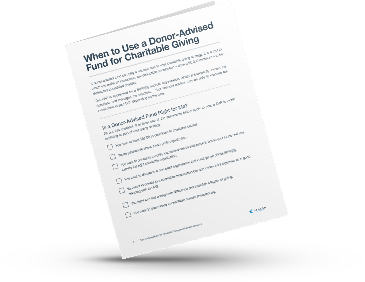 When to use a donor-advised fund for charitable giving