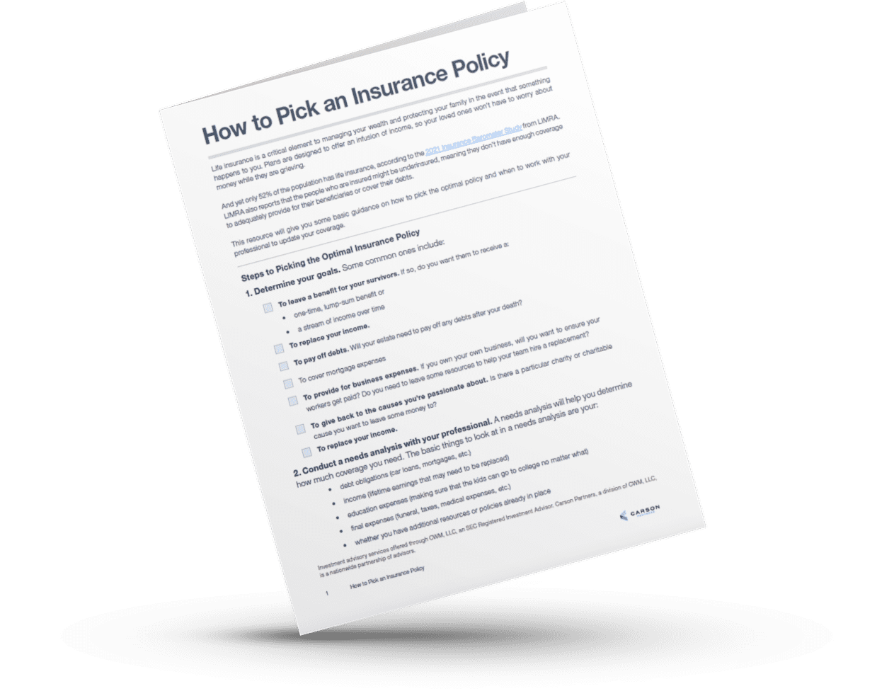 How to Pick an Insurance Policy